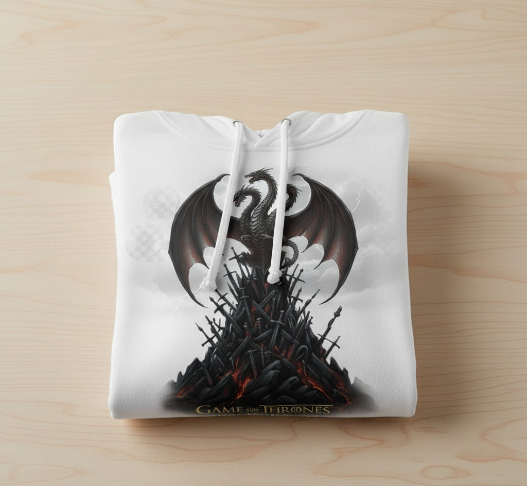 Rebel Threads x Game of Thrones Fire and Blood Dragon Throne Hoodie