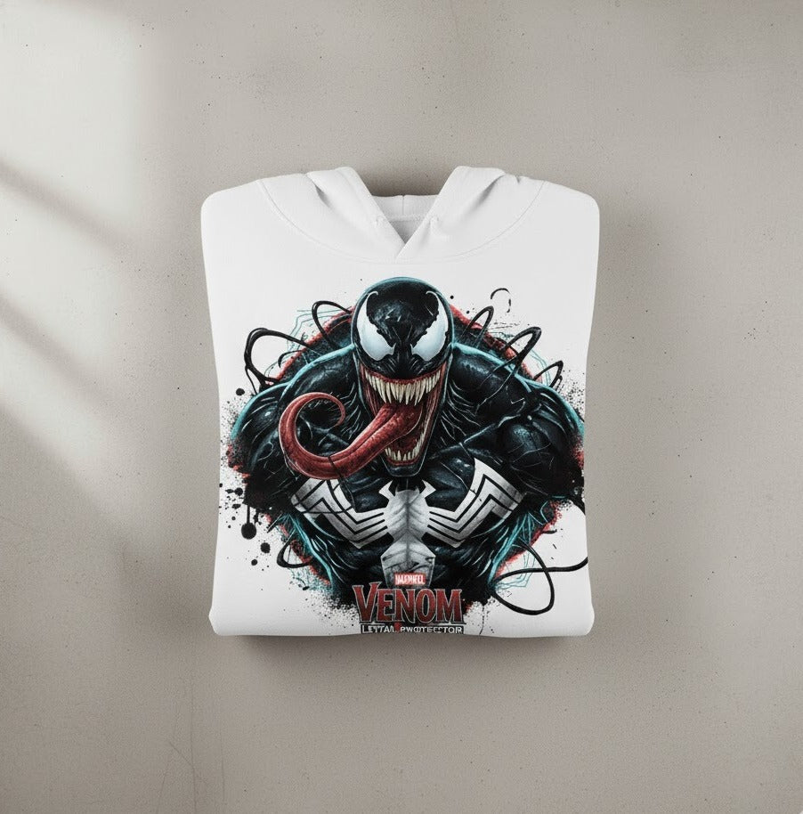 Rebel Threads × Marvel: Venom Lethal Protector  Graphic Hoodie