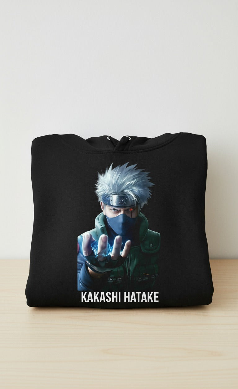 Rebel Threads - Kakashi Hatake Lightning Strike Hoodie (Black Edition)