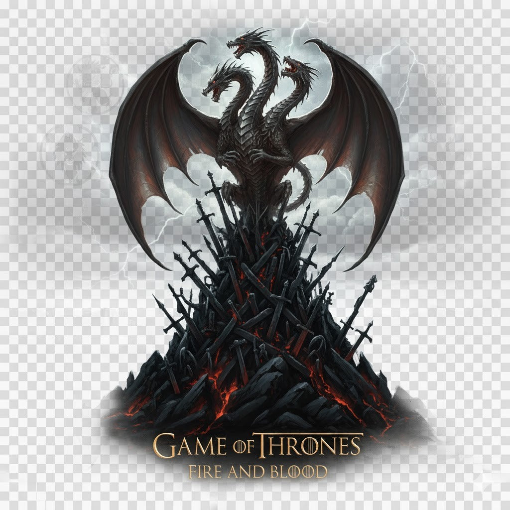 Rebel Threads x Game of Thrones Fire and Blood Dragon Throne Hoodie